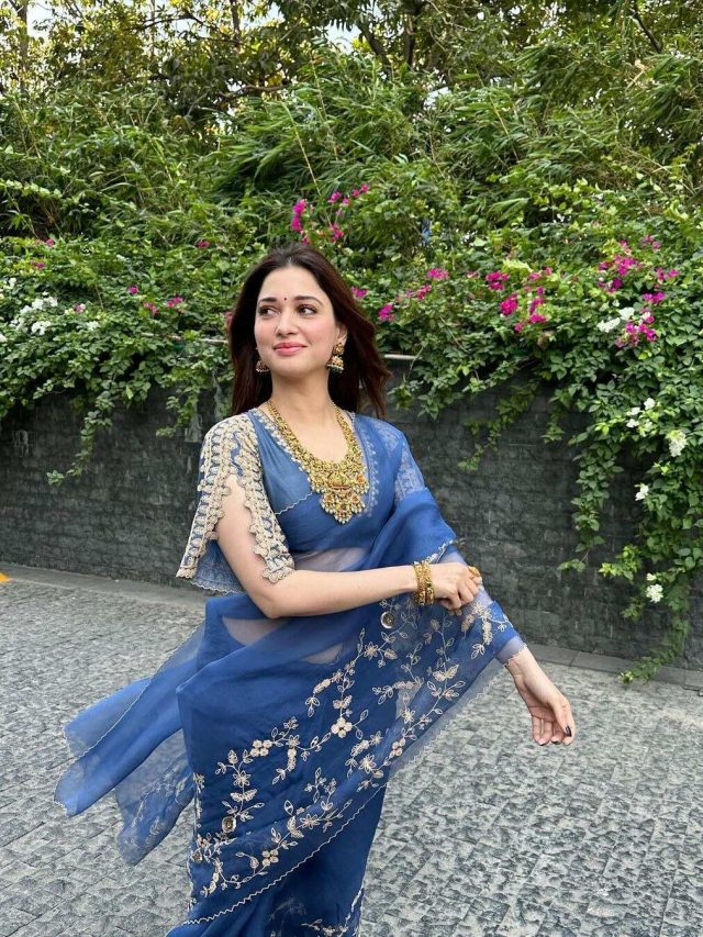 Tamannaah Bhatia In Lovely Blue Outfits